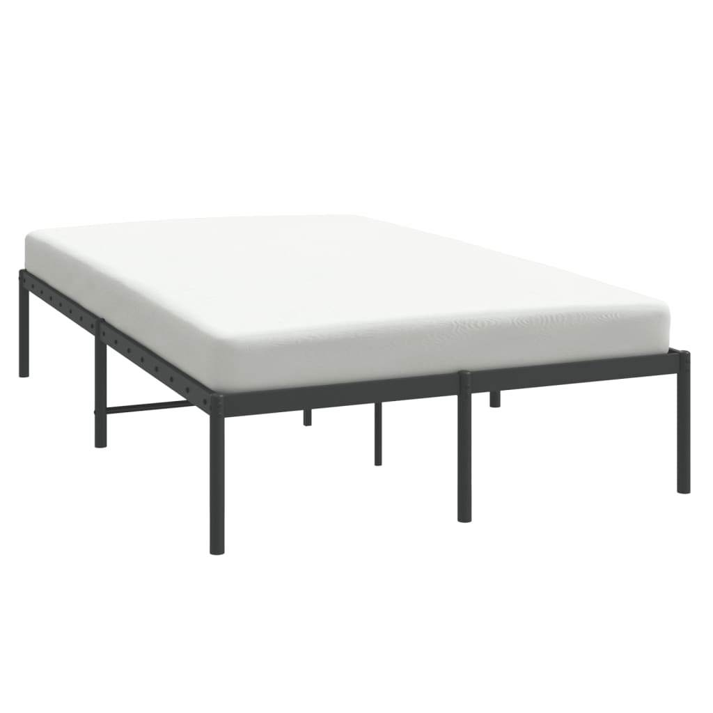 Cadru pat metalic, negru, 135x190 cm GartenMobel Dekor