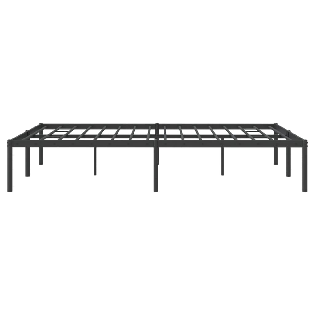 Cadru pat metalic, negru, 140x190 cm GartenMobel Dekor