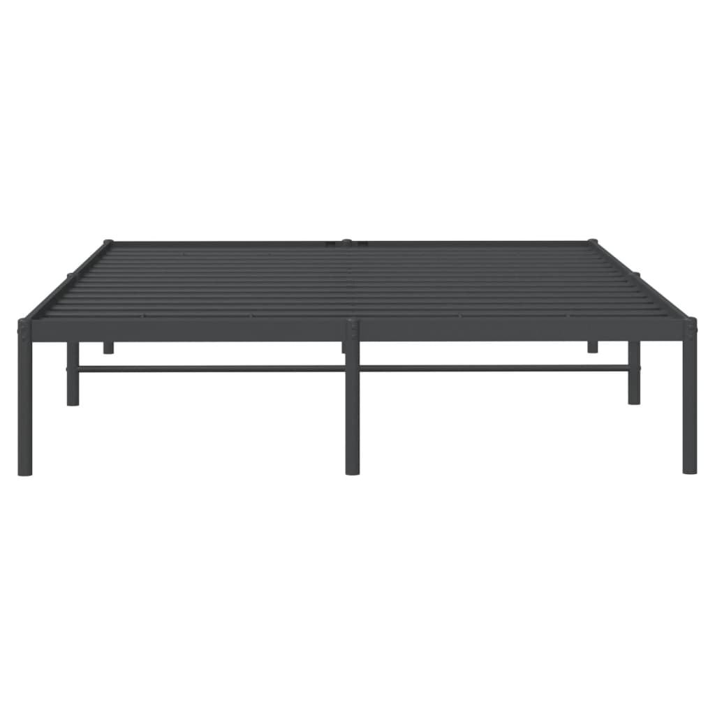 Cadru pat metalic, negru, 140x190 cm GartenMobel Dekor