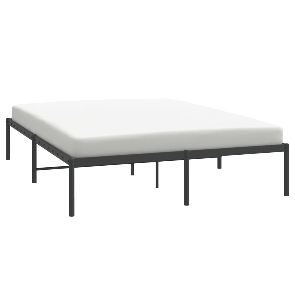 Cadru pat metalic, negru, 140x190 cm GartenMobel Dekor