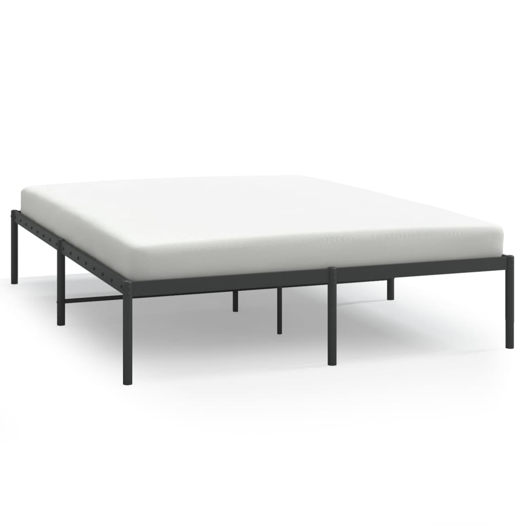 Cadru pat metalic, negru, 140x190 cm GartenMobel Dekor