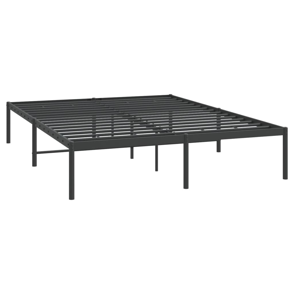 Cadru pat metalic, negru, 140x200 cm GartenMobel Dekor