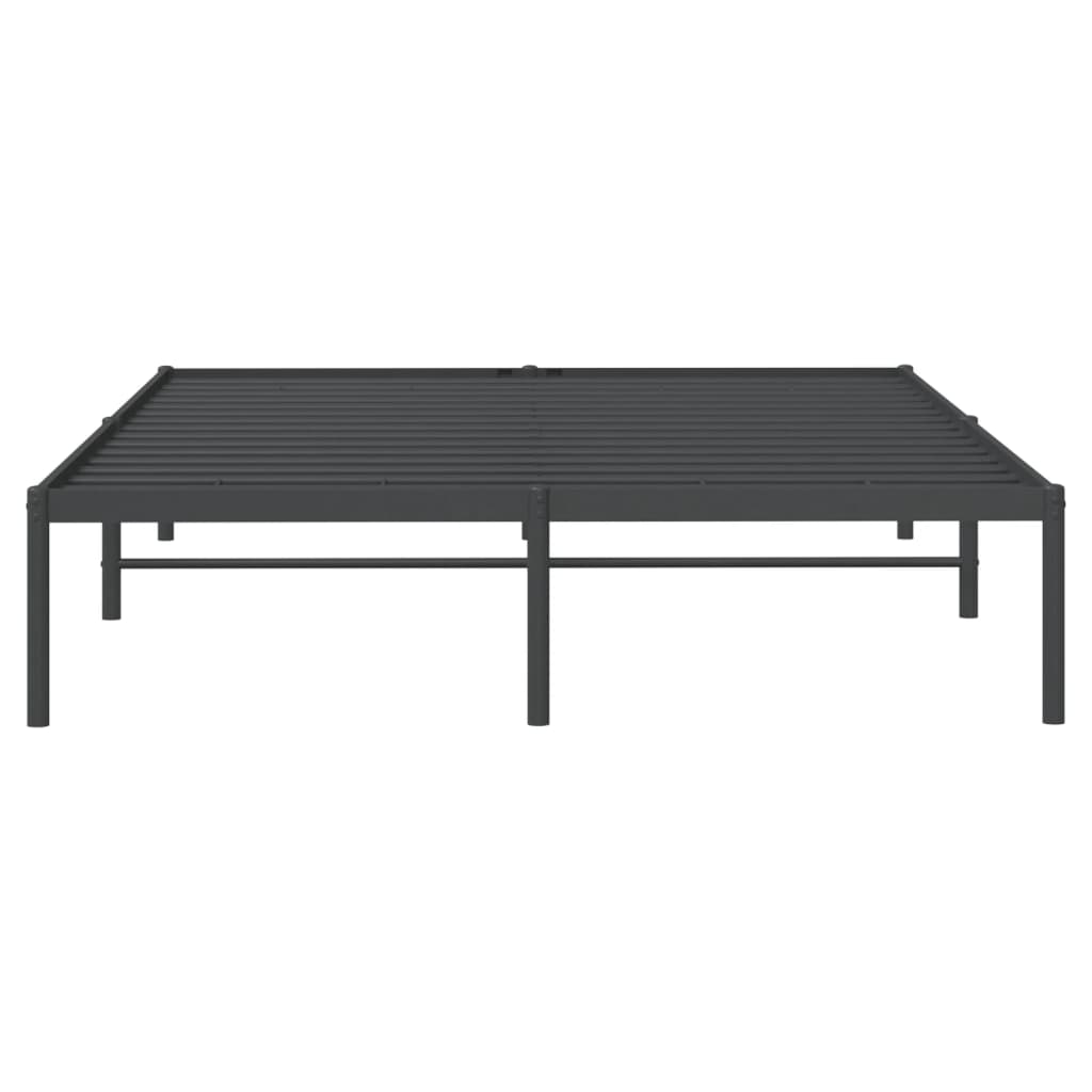 Cadru pat metalic, negru, 140x200 cm GartenMobel Dekor