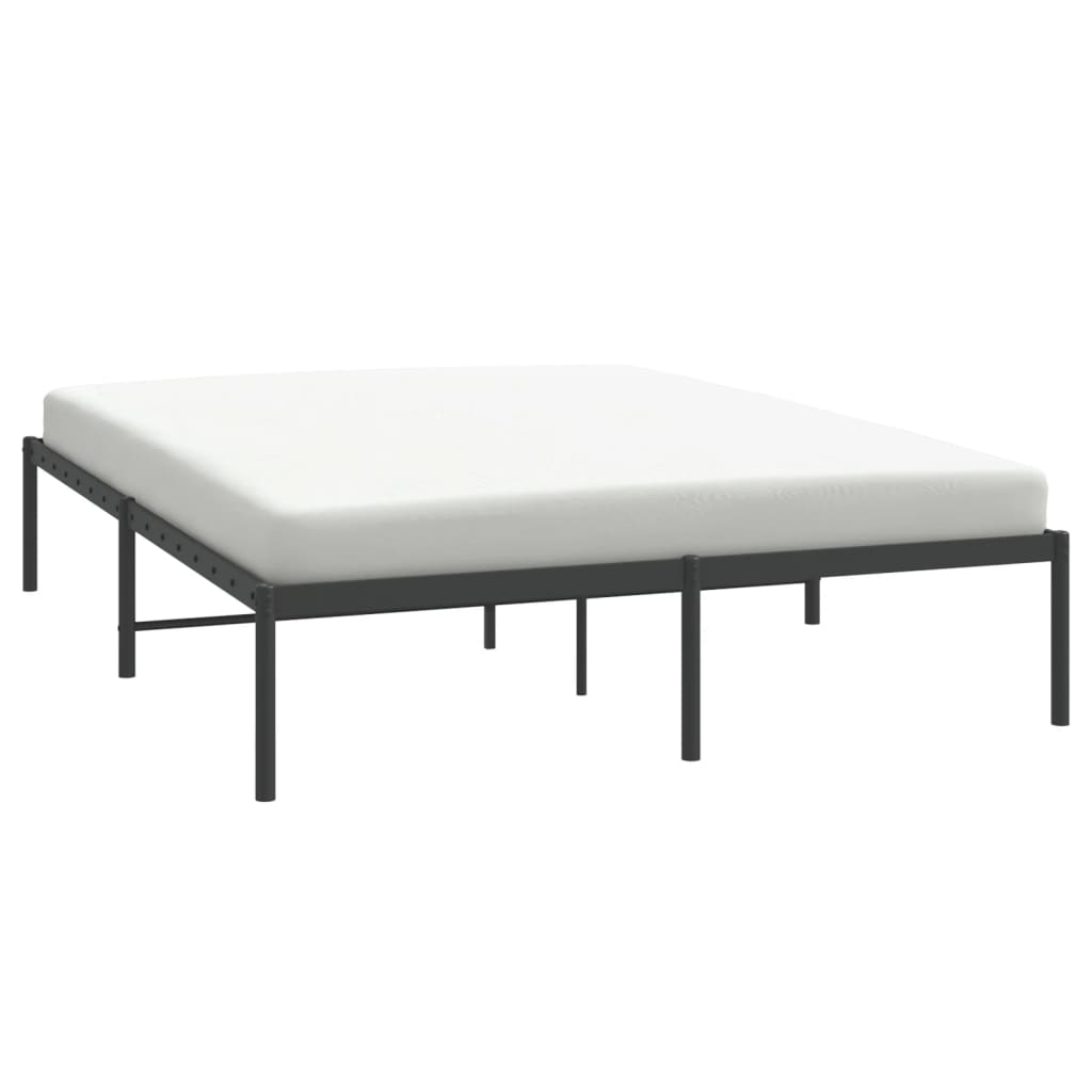 Cadru pat metalic, negru, 160x200 cm GartenMobel Dekor