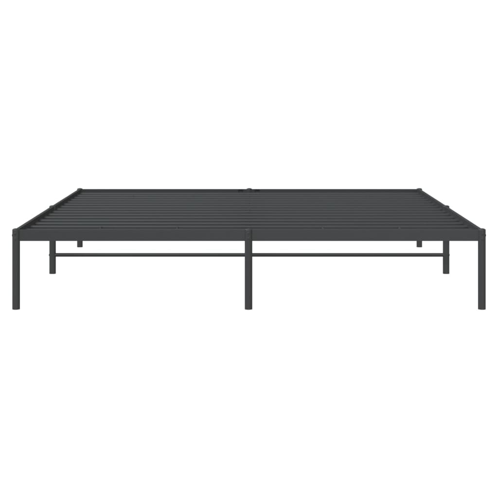 Cadru pat metalic, negru, 183x213 cm GartenMobel Dekor