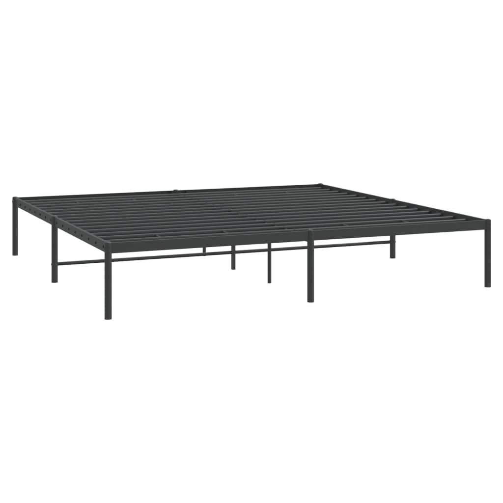 Cadru pat metalic, negru, 183x213 cm GartenMobel Dekor
