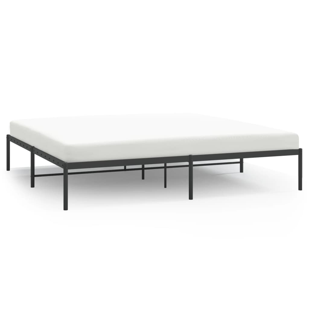 Cadru pat metalic, negru, 183x213 cm GartenMobel Dekor