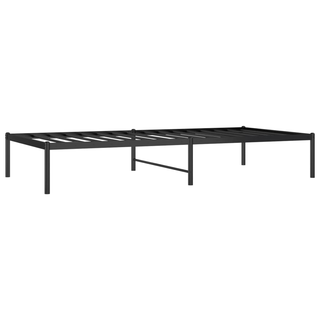 Cadru pat metalic, negru, 90x190 cm GartenMobel Dekor