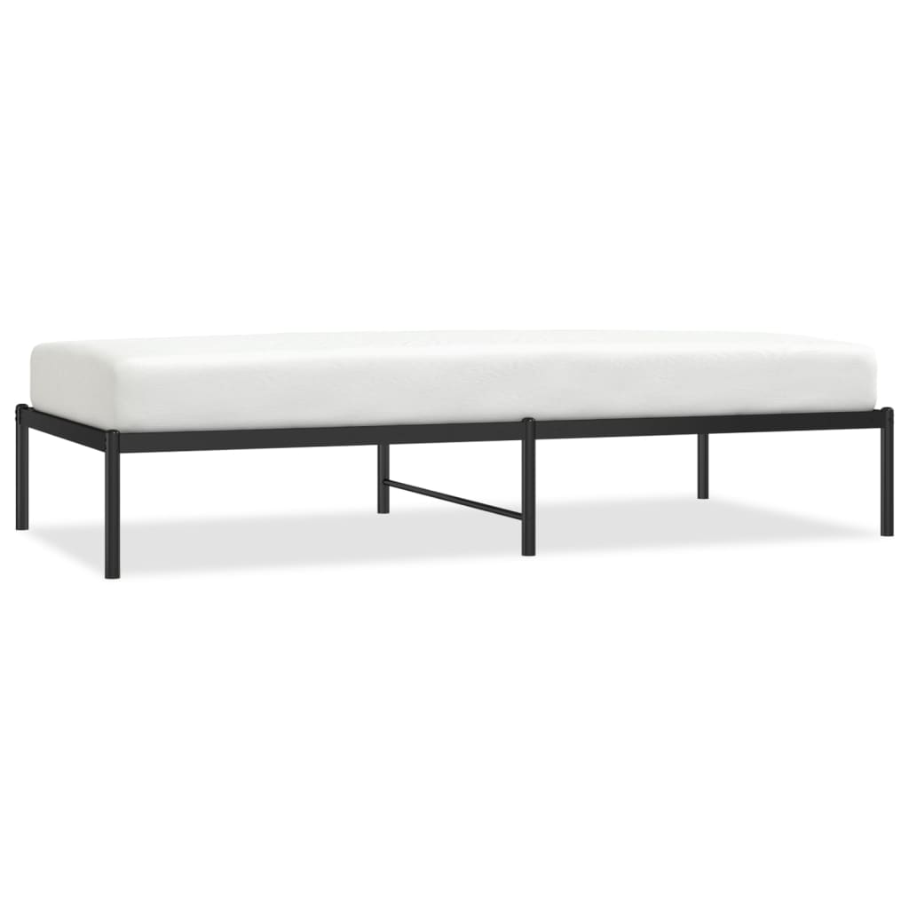 Cadru pat metalic, negru, 90x190 cm GartenMobel Dekor