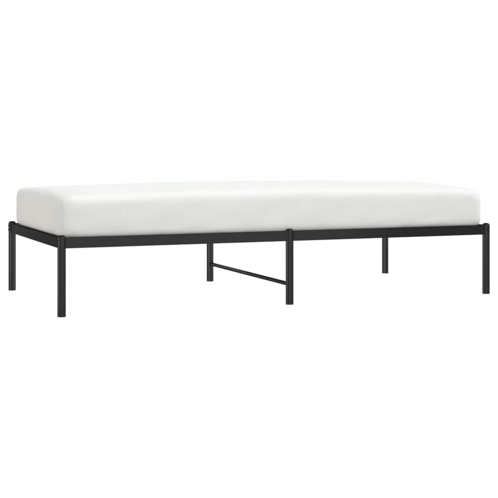 Cadru pat metalic, negru, 90x190 cm GartenMobel Dekor