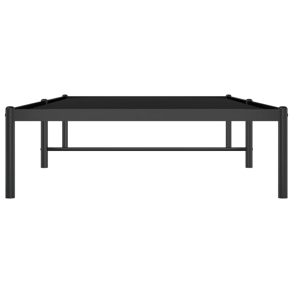 Cadru pat metalic, negru, 90x190 cm GartenMobel Dekor