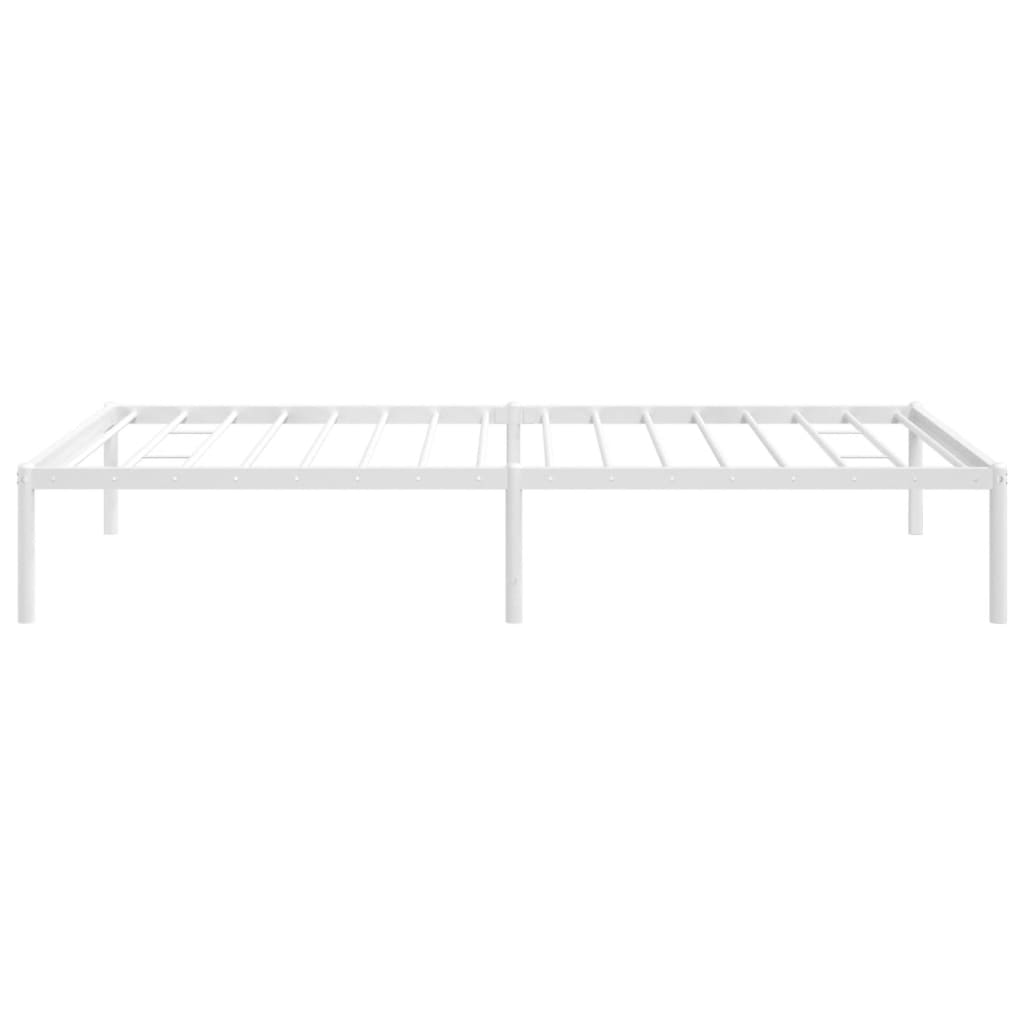 Cadru pat metalic, alb, 100x190 cm GartenMobel Dekor