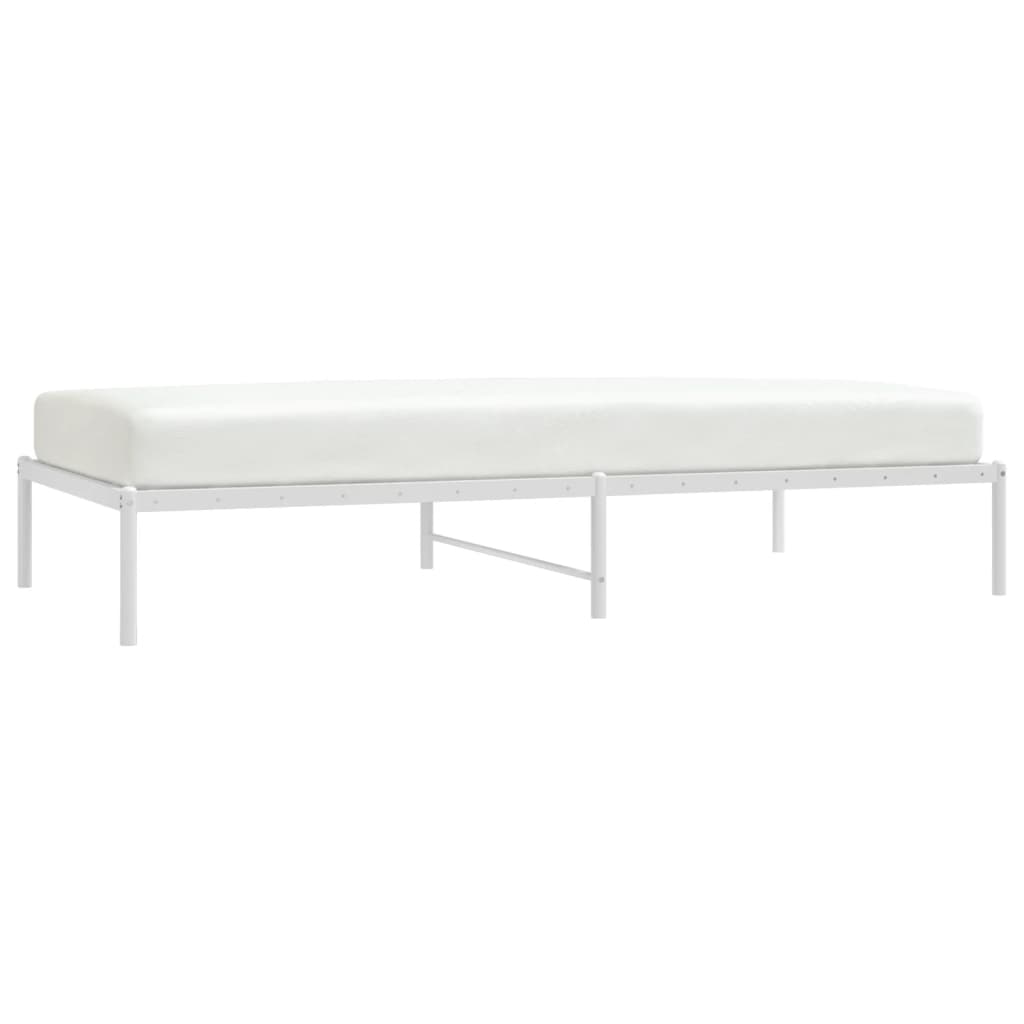 Cadru pat metalic, alb, 100x200 cm GartenMobel Dekor