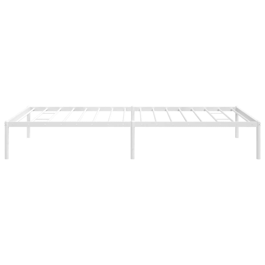 Cadru pat metalic, alb, 100x200 cm GartenMobel Dekor