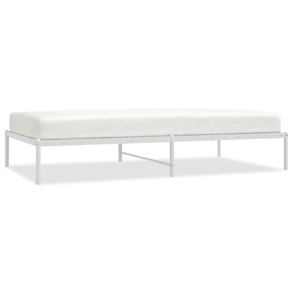 Cadru pat metalic, alb, 107x203 cm GartenMobel Dekor
