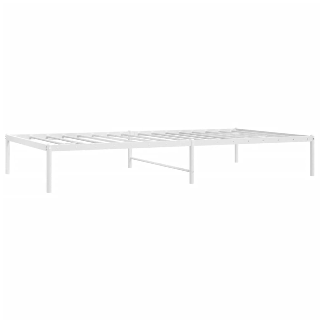 Cadru pat metalic, alb, 107x203 cm GartenMobel Dekor