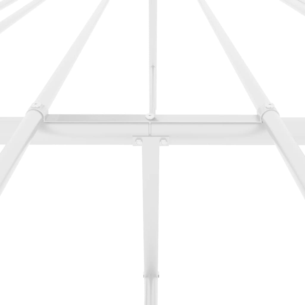 Cadru pat metalic, alb, 183x213 cm GartenMobel Dekor