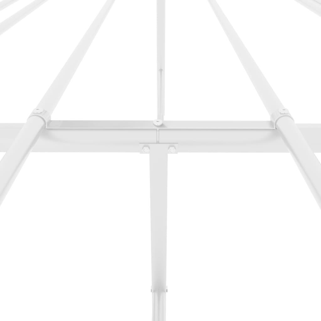 Cadru pat metalic, alb, 193x203 cm GartenMobel Dekor