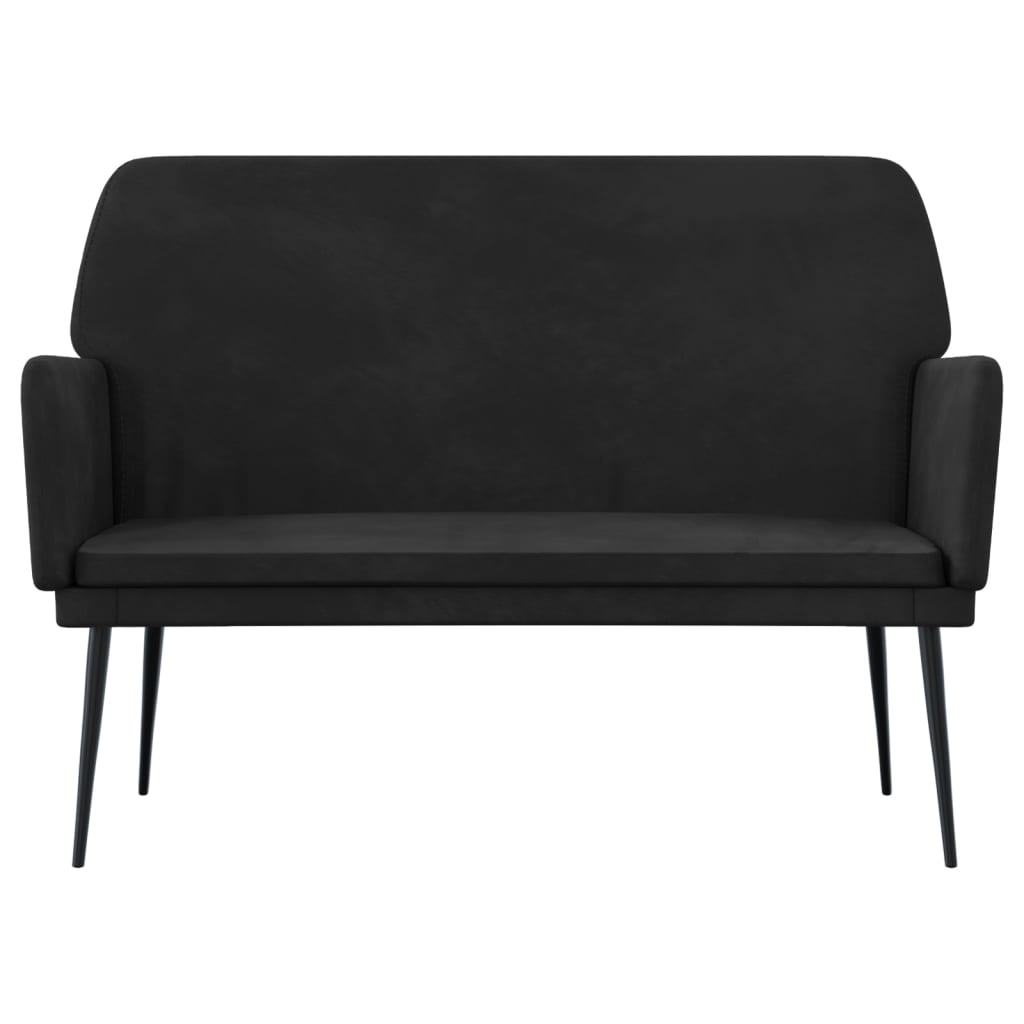 Bancă, negru, 108x79x79 cm, catifea GartenMobel Dekor