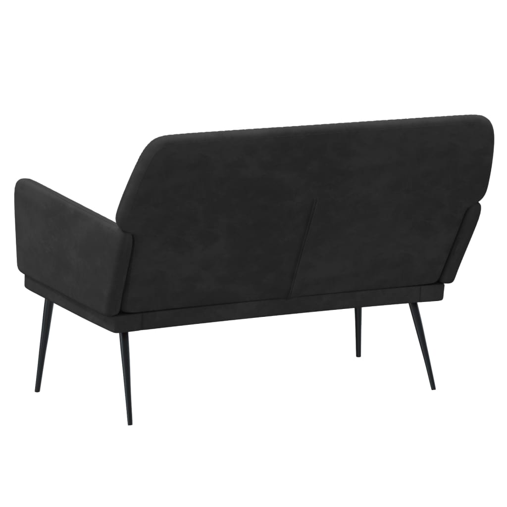 Bancă, negru, 108x79x79 cm, catifea GartenMobel Dekor