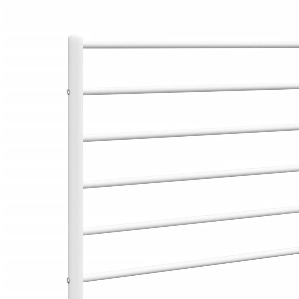 Tăblie de pat metalică, alb, 120 cm GartenMobel Dekor