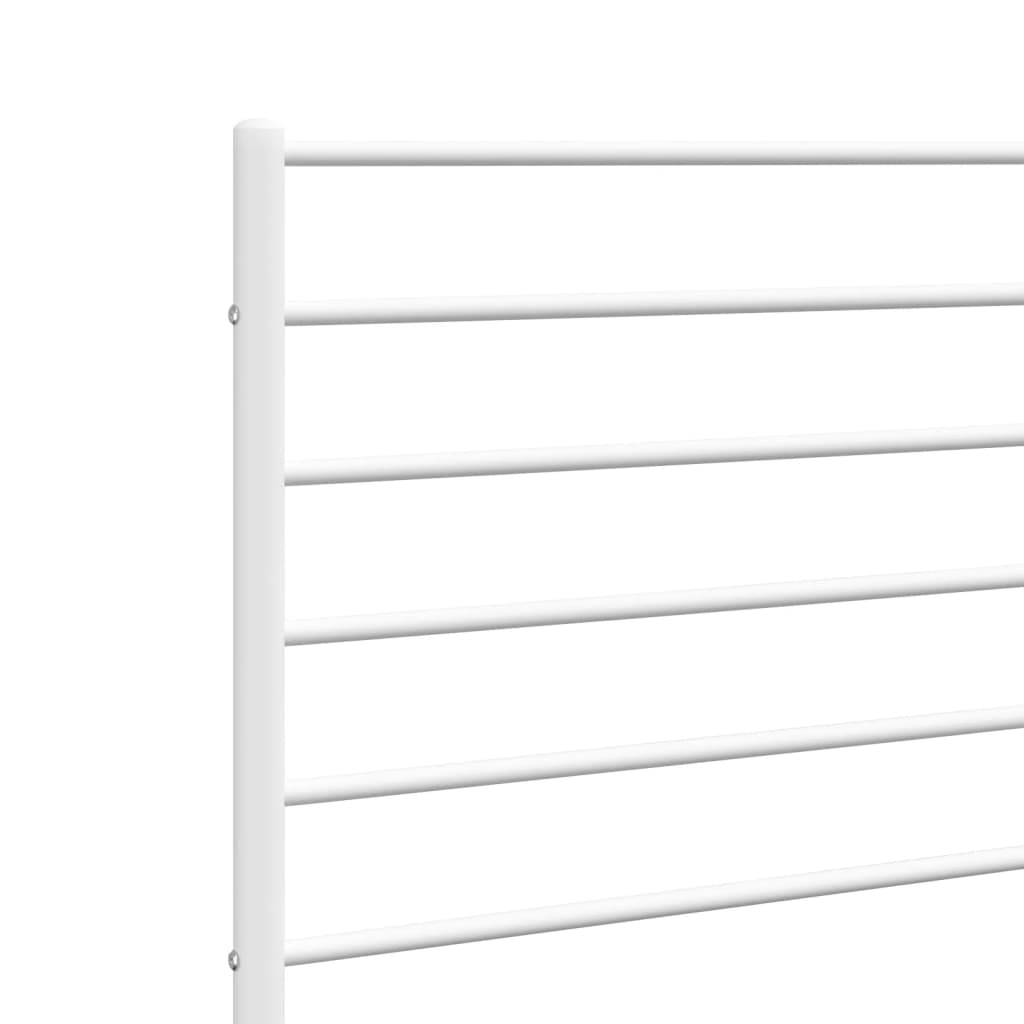 Tăblie de pat metalică, alb, 160 cm GartenMobel Dekor