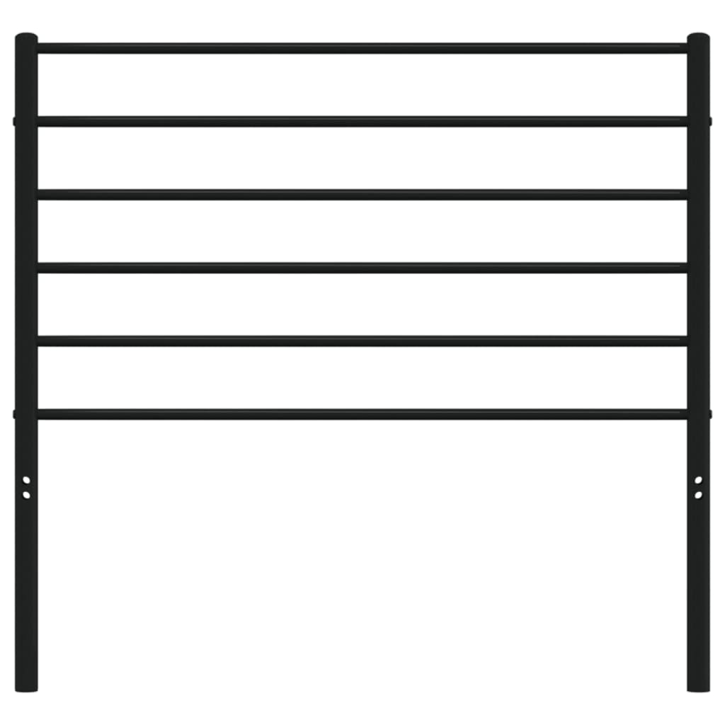 Tăblie de pat metalică, negru, 100 cm GartenMobel Dekor