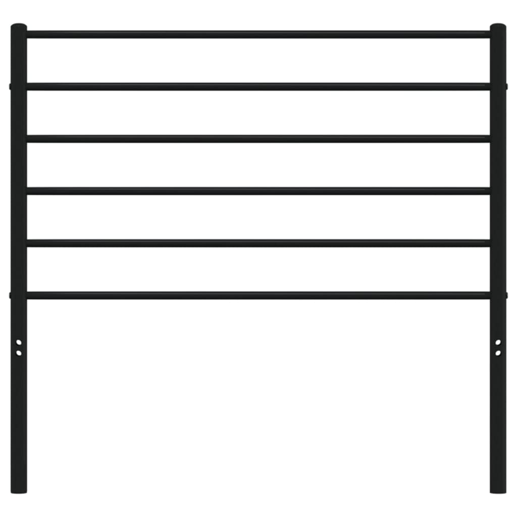 Tăblie de pat metalică, negru, 107 cm GartenMobel Dekor