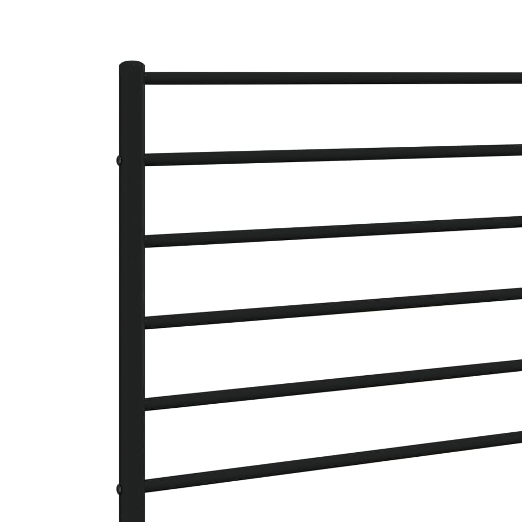 Tăblie de pat metalică, negru, 107 cm GartenMobel Dekor