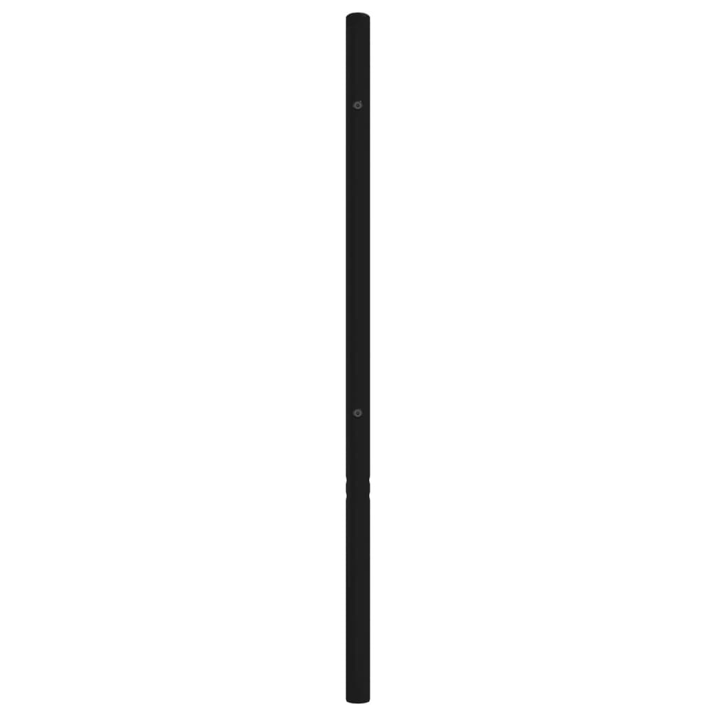 Tăblie de pat metalică, negru, 135 cm GartenMobel Dekor