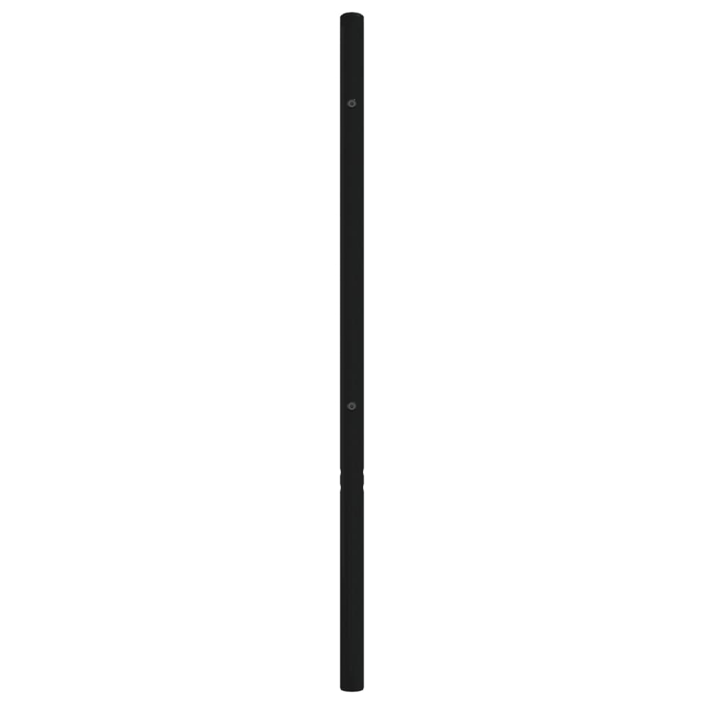 Tăblie de pat metalică, negru, 150 cm GartenMobel Dekor