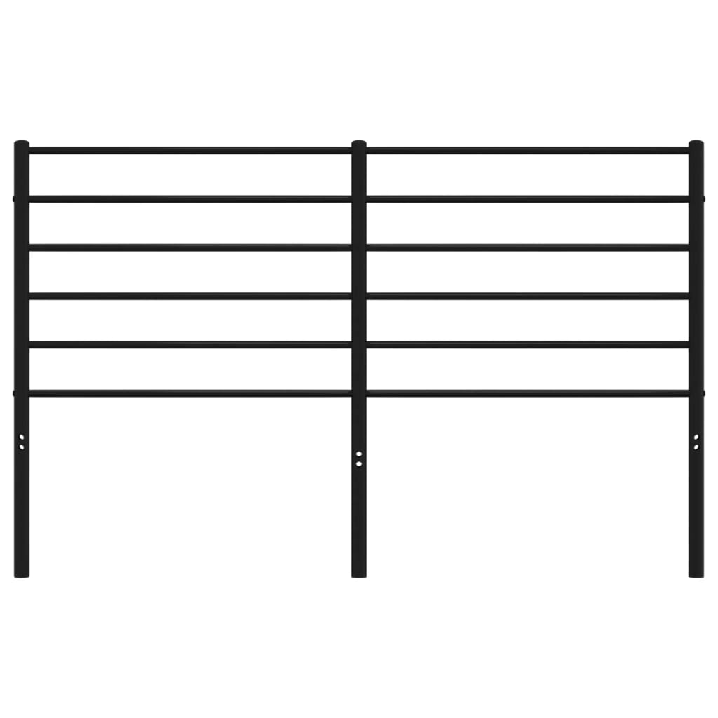 Tăblie de pat metalică, negru, 150 cm GartenMobel Dekor