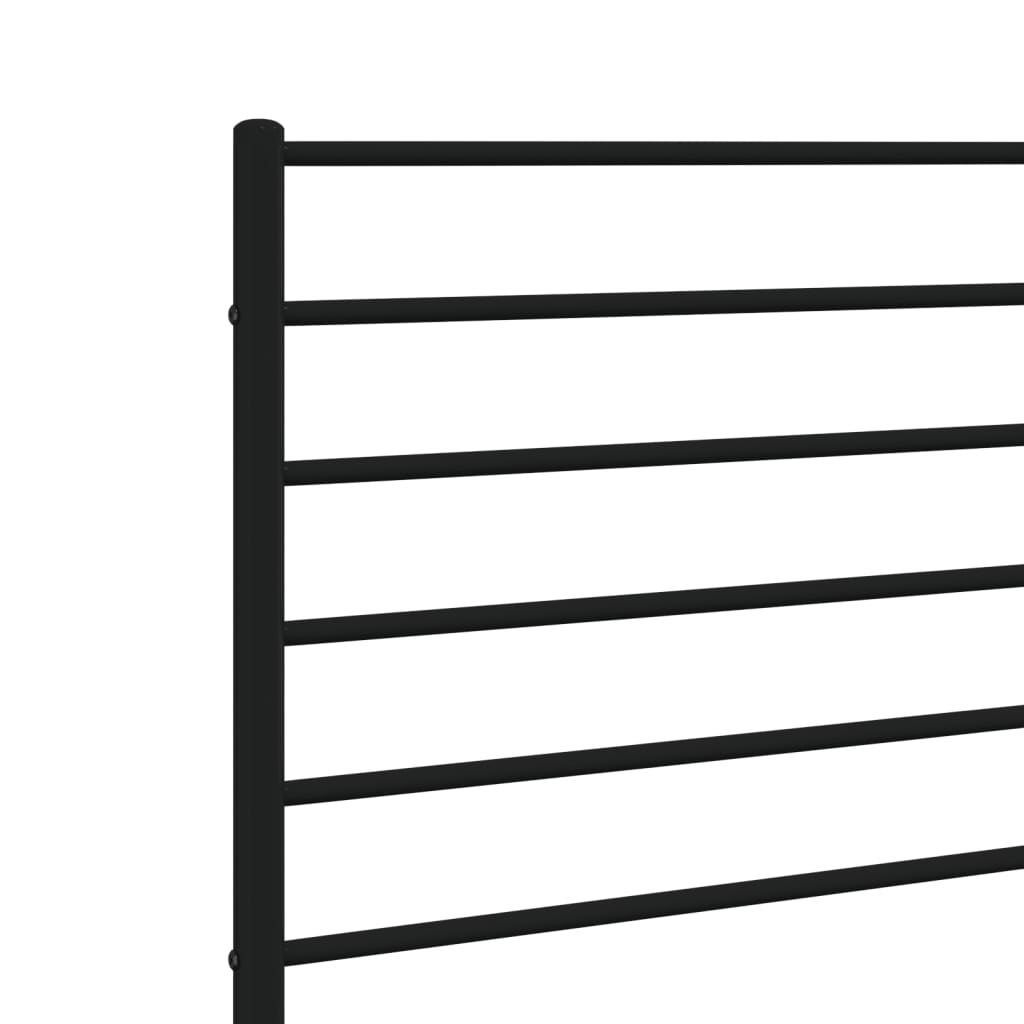 Tăblie de pat metalică, negru, 150 cm GartenMobel Dekor
