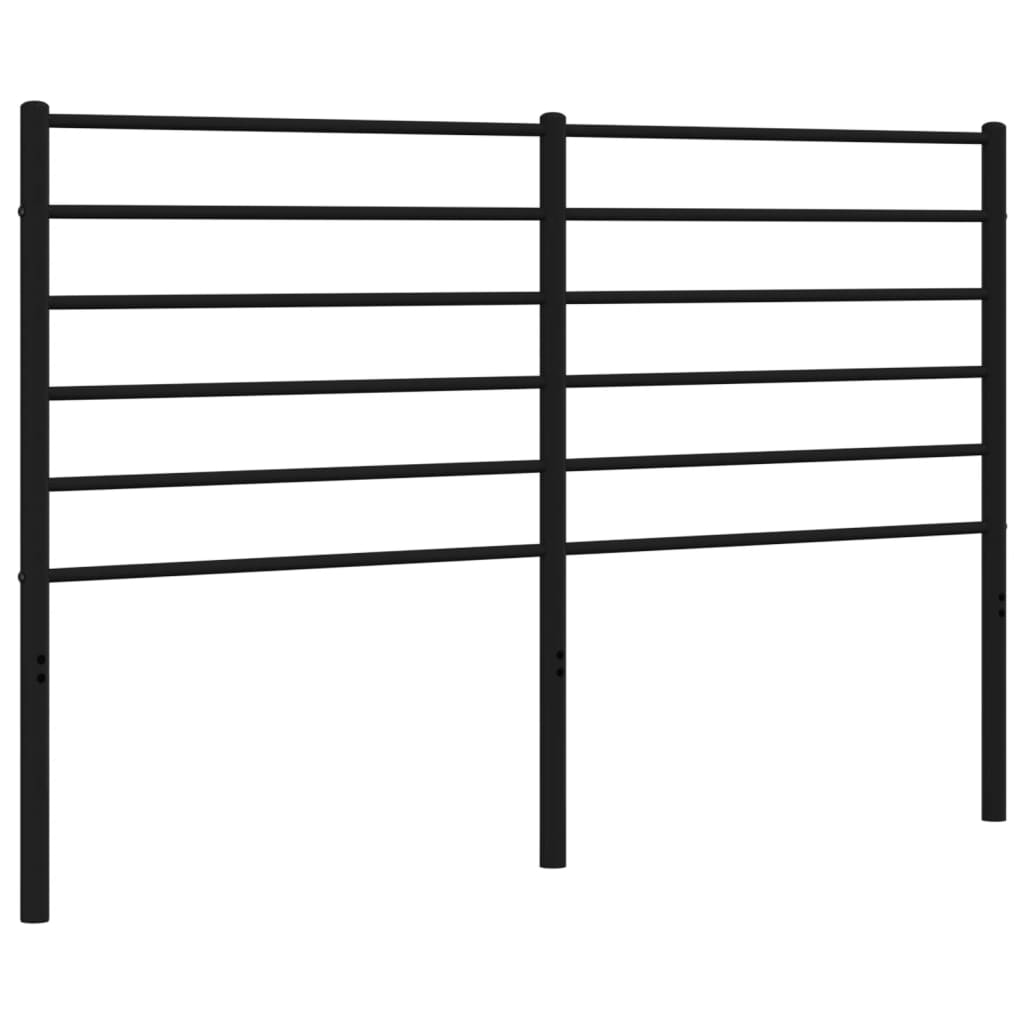 Tăblie de pat metalică, negru, 150 cm GartenMobel Dekor