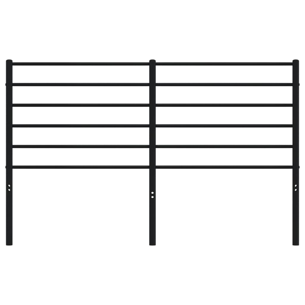 Tăblie de pat metalică, negru, 160 cm GartenMobel Dekor