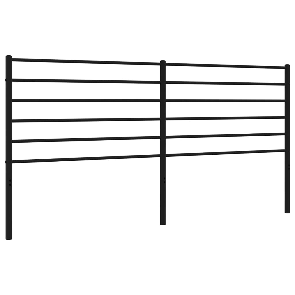 Tăblie de pat metalică, negru, 180 cm GartenMobel Dekor