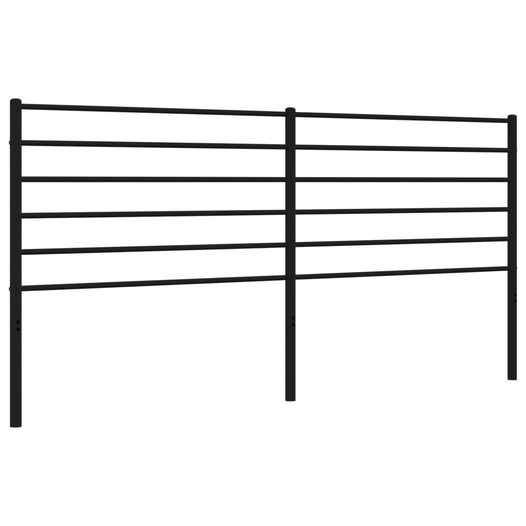 Tăblie de pat metalică, negru, 193 cm GartenMobel Dekor