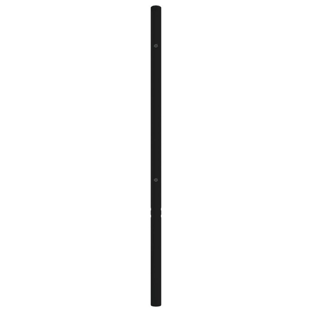 Tăblie de pat metalică, negru, 200 cm GartenMobel Dekor