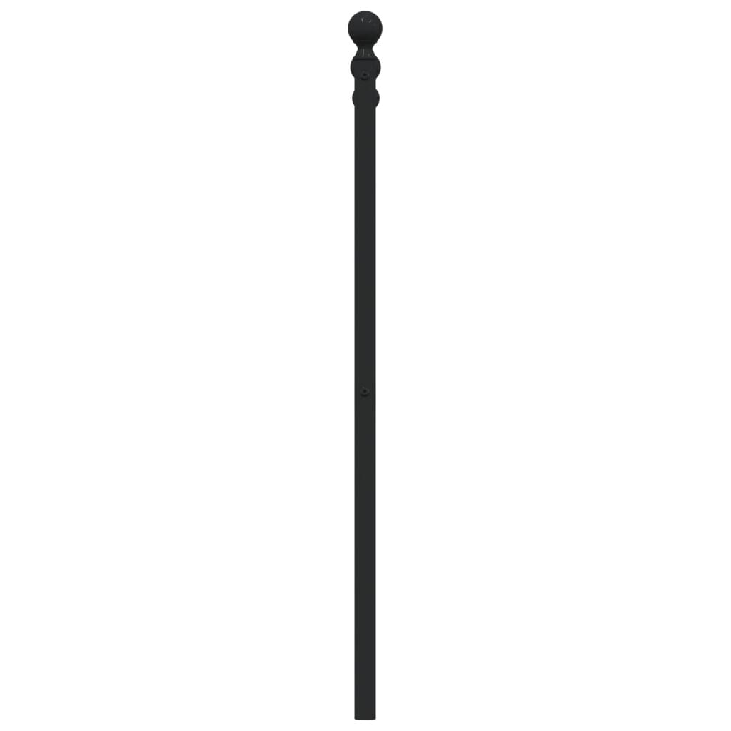 Tăblie de pat metalică, negru, 193 cm GartenMobel Dekor