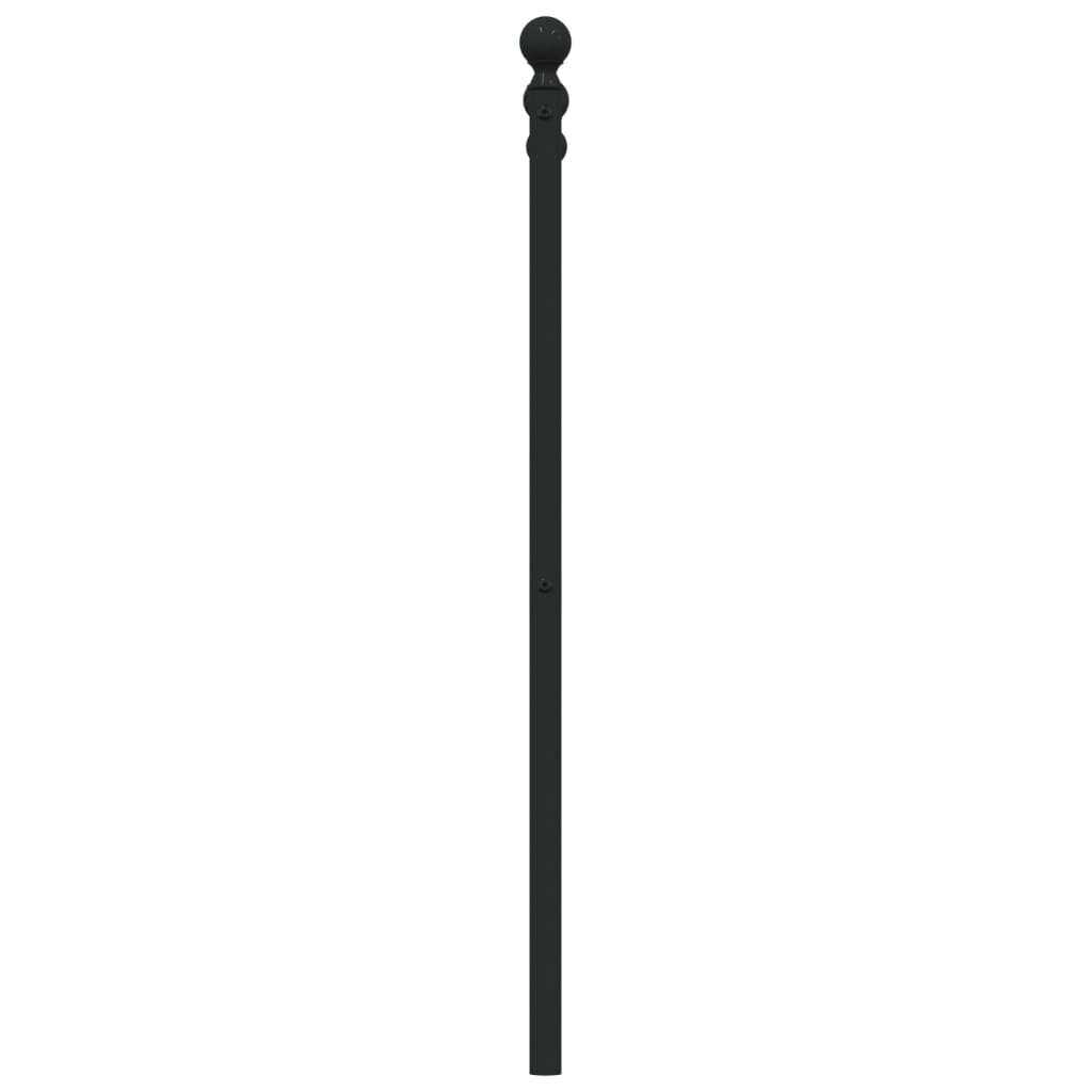 Tăblie de pat metalică, negru, 200 cm GartenMobel Dekor