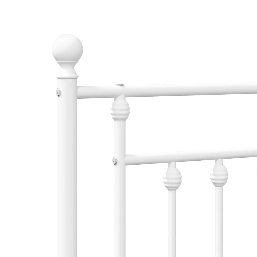 Tăblie de pat metalică, alb, 180 cm GartenMobel Dekor