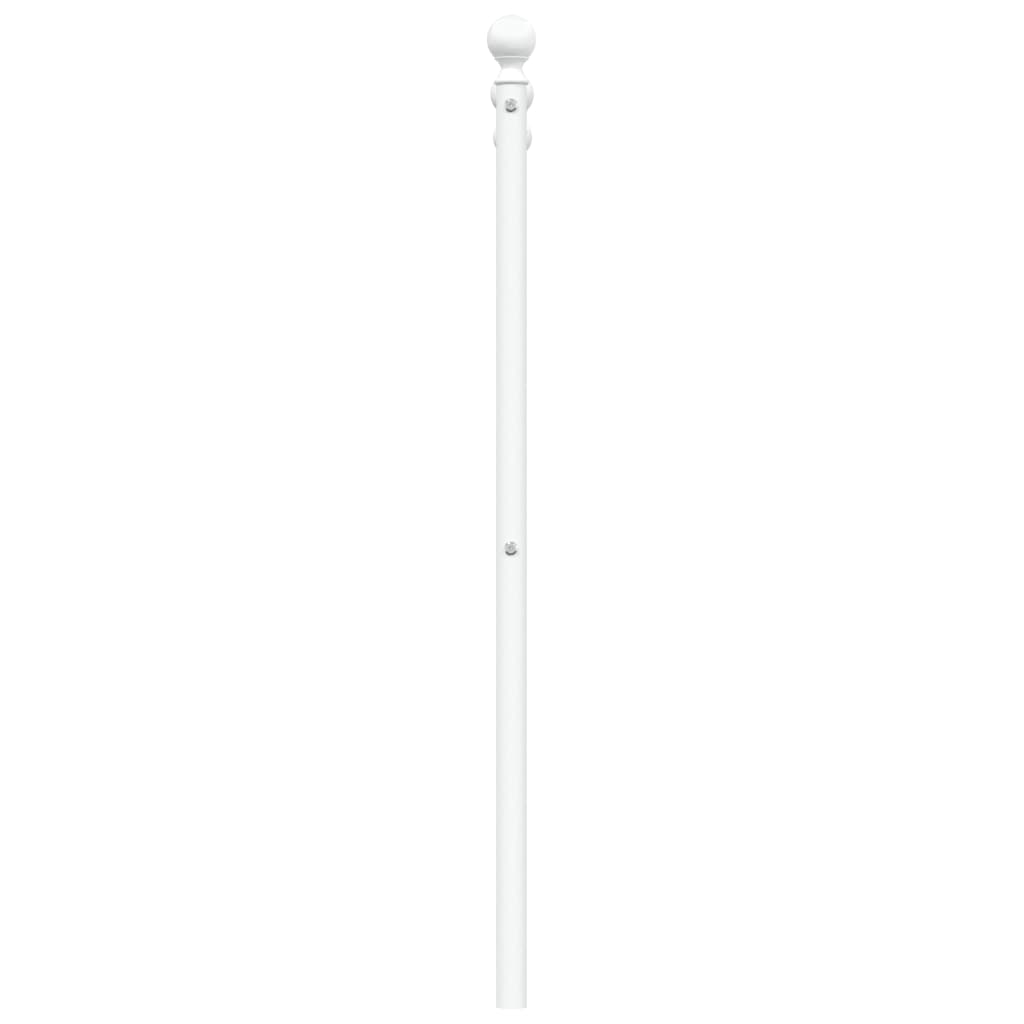 Tăblie de pat metalică, alb, 180 cm GartenMobel Dekor