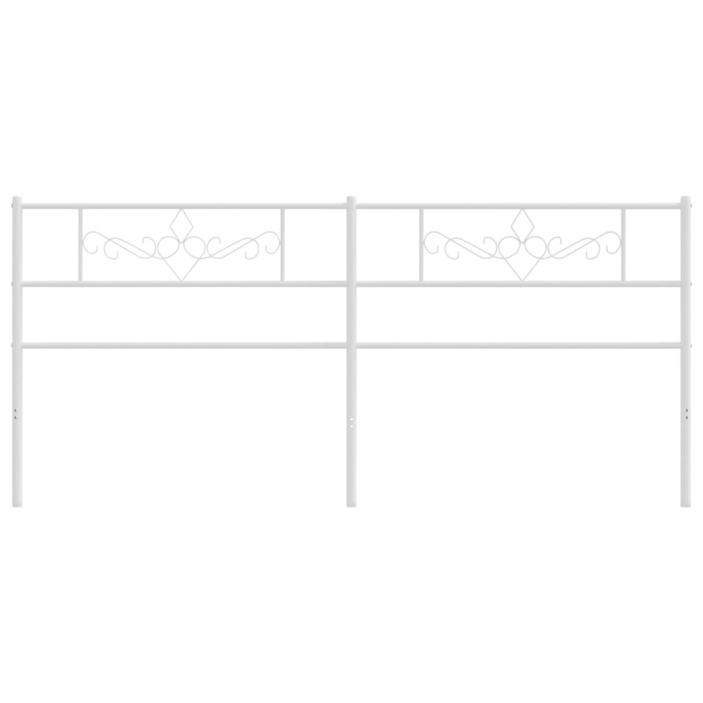 Tăblie de pat metalică, alb, 193 cm GartenMobel Dekor