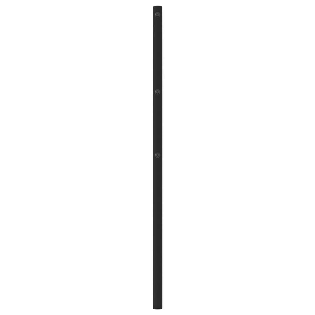 Tăblie de pat metalică, negru, 180 cm GartenMobel Dekor
