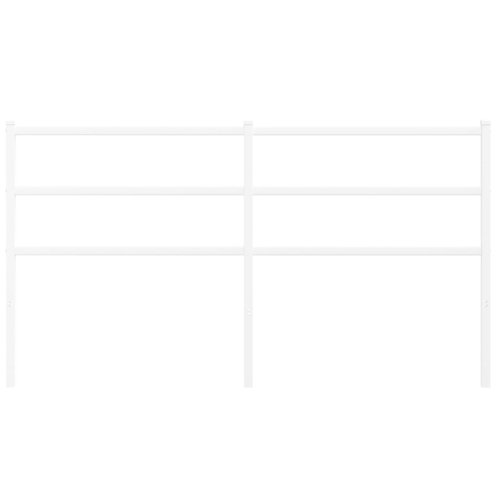 Tăblie de pat metalică, alb, 150 cm GartenMobel Dekor