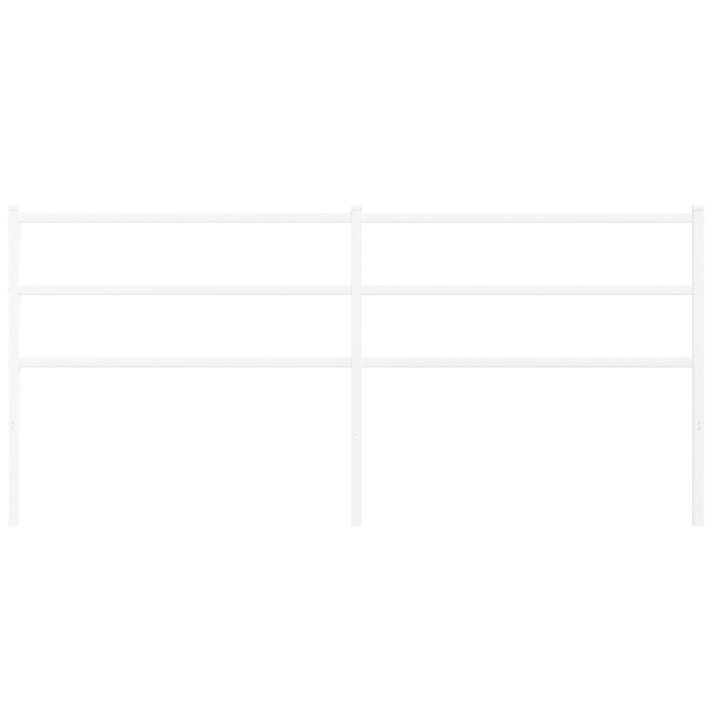 Tăblie de pat metalică, alb, 200 cm GartenMobel Dekor