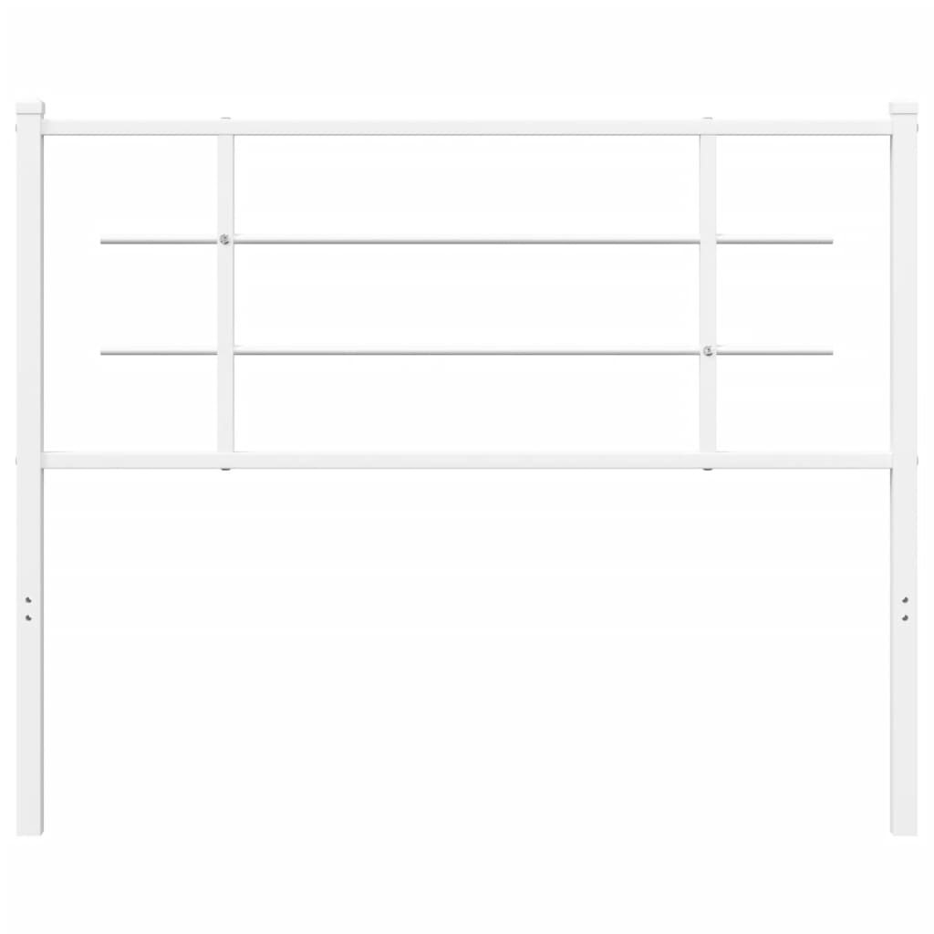 Tăblie de pat metalică, alb, 107 cm GartenMobel Dekor