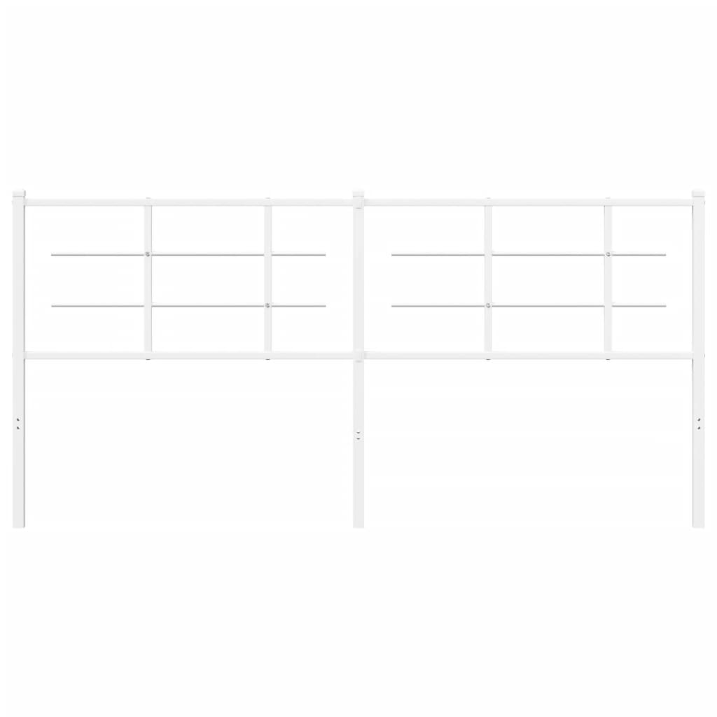 Tăblie de pat metalică, alb, 180 cm GartenMobel Dekor
