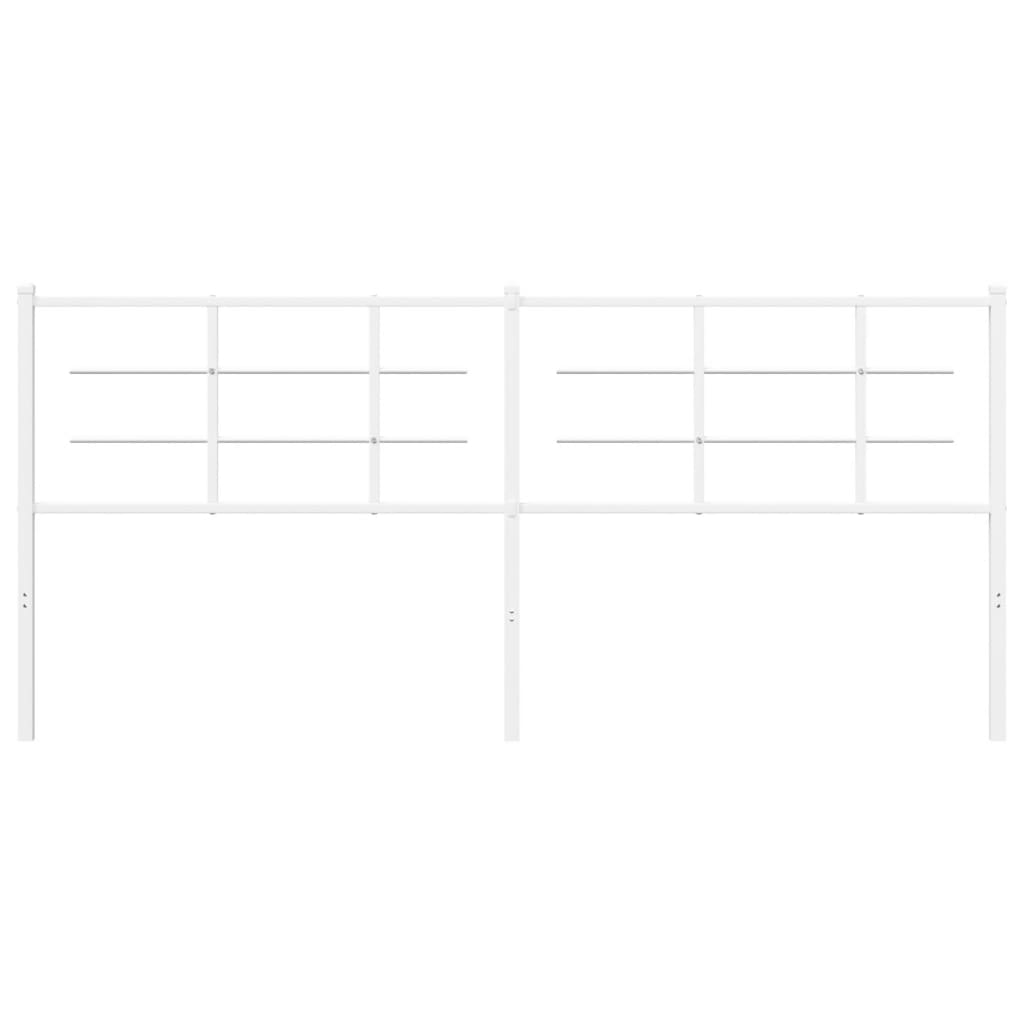 Tăblie de pat metalică, alb, 193 cm GartenMobel Dekor