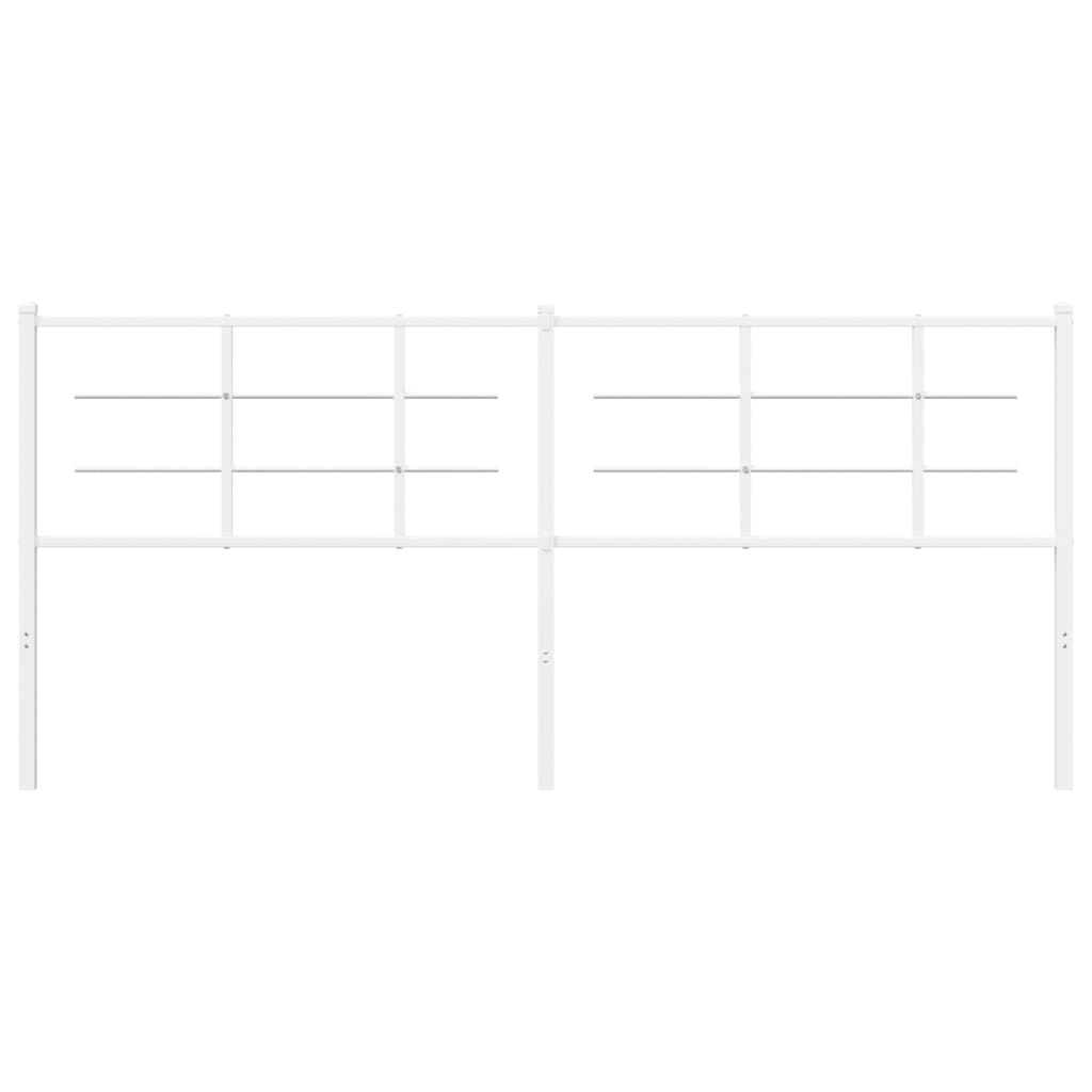 Tăblie de pat metalică, alb, 200 cm GartenMobel Dekor